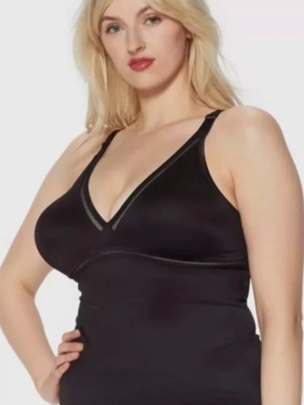 Ruby Ribbon Siren Cami SZ 36 Black Full Support Slimming Smoothing Sleek Shape